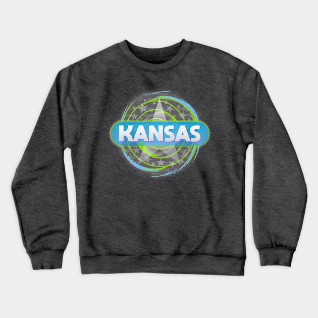 Kansas Crewneck Sweatshirt by Dale Preston Design